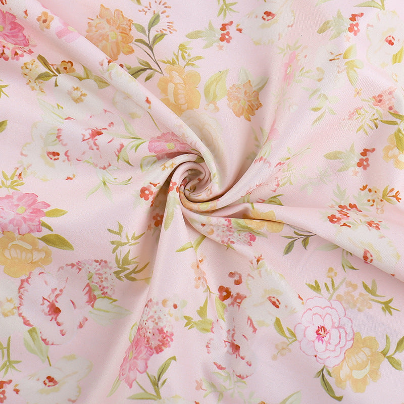 Summer Fashion Print Halter Neck Strap Long Dress 19