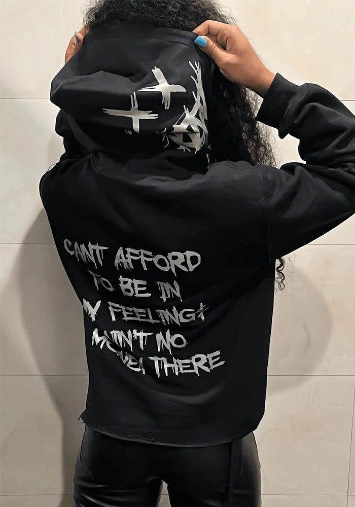 Casual Hooded Women's  Female Letter Print Pocket Hoodies