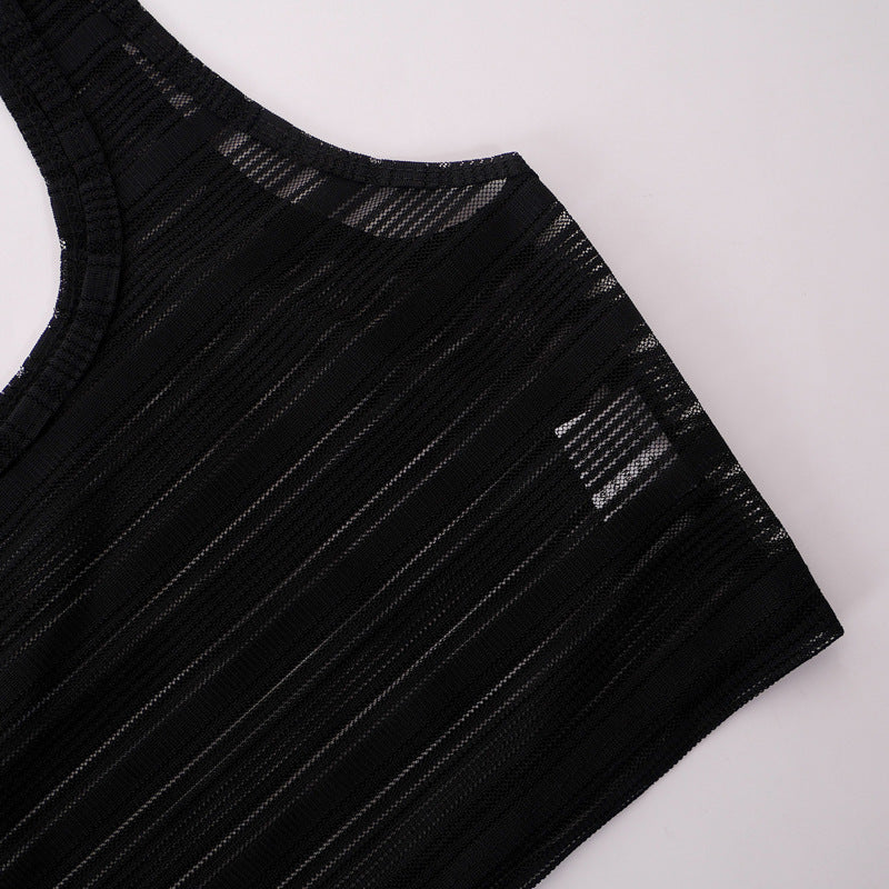 Summer Women 's Fashionable Vest Top Tight Fitting Pants Casual Two Piece Set 15