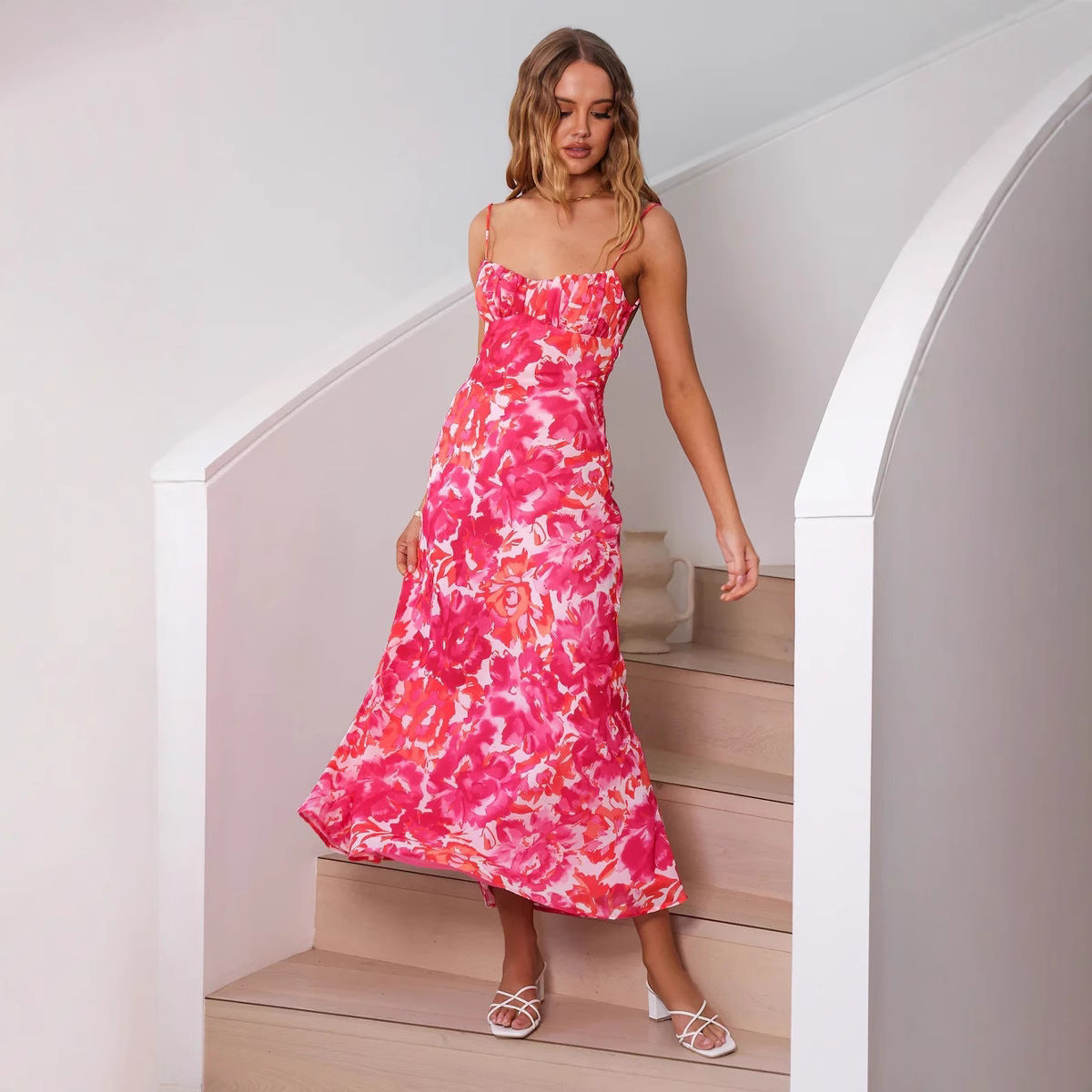 Women Summer French Strap Dress 5