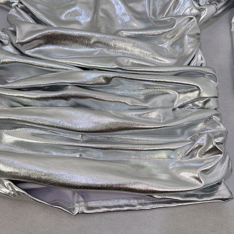 Women's Winter Fashion Sexy Slim Fit Pleated Long Sleeve Bodycon Dress 17