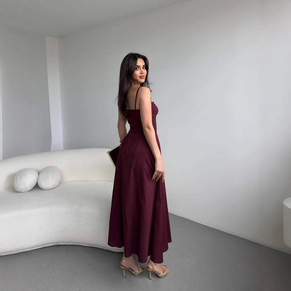 Women Summer Strapless French Sexy Dress 8