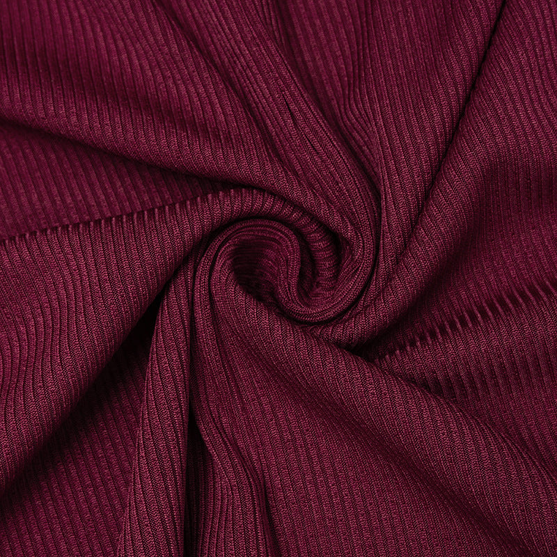 Women Round Neck Cut-Out Knot Long-Sleeved Solid Bodycon Dress 17