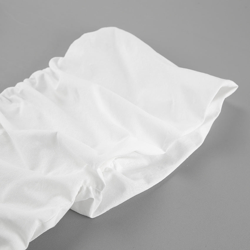 Women Early Spring V-neck Puff Sleeve Dress 13