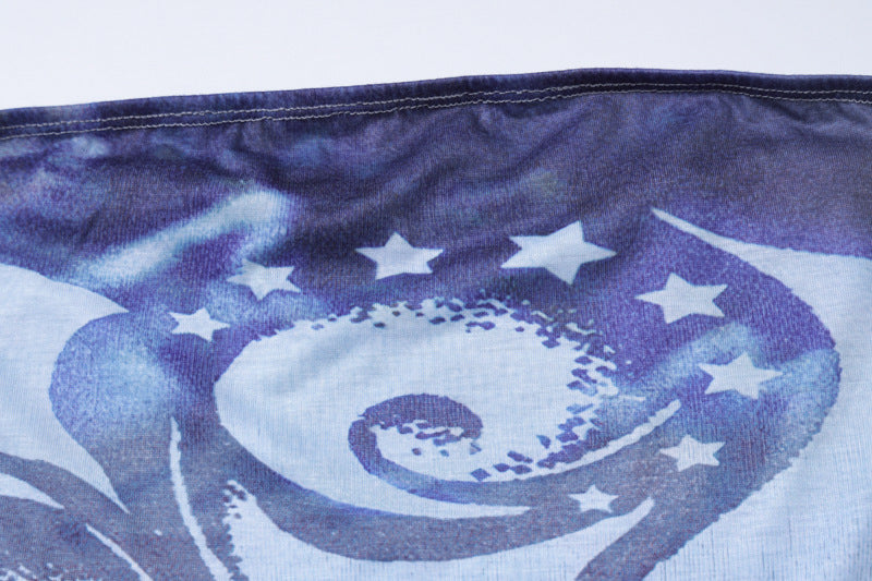 Women Spring Sexy Printed Off Shoulder Tank Top Shorts Two-piece Set 15