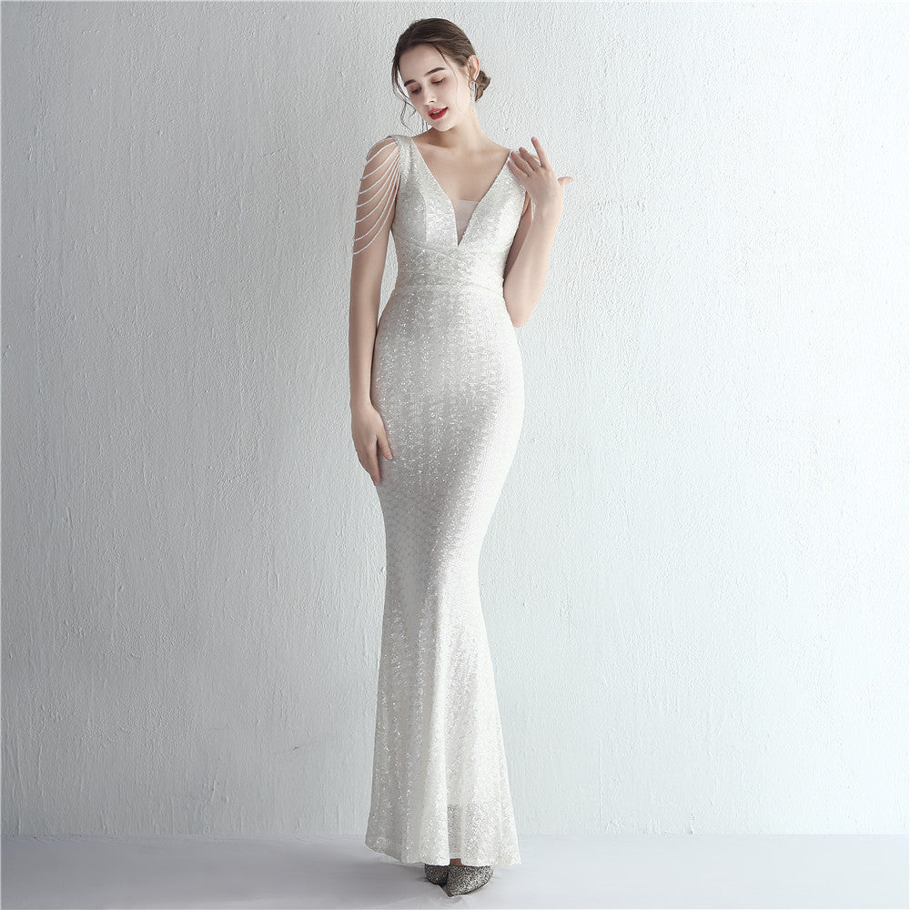 Plus Size Women Plus Size Sequins Formal Party Maxi Evening Dress 6