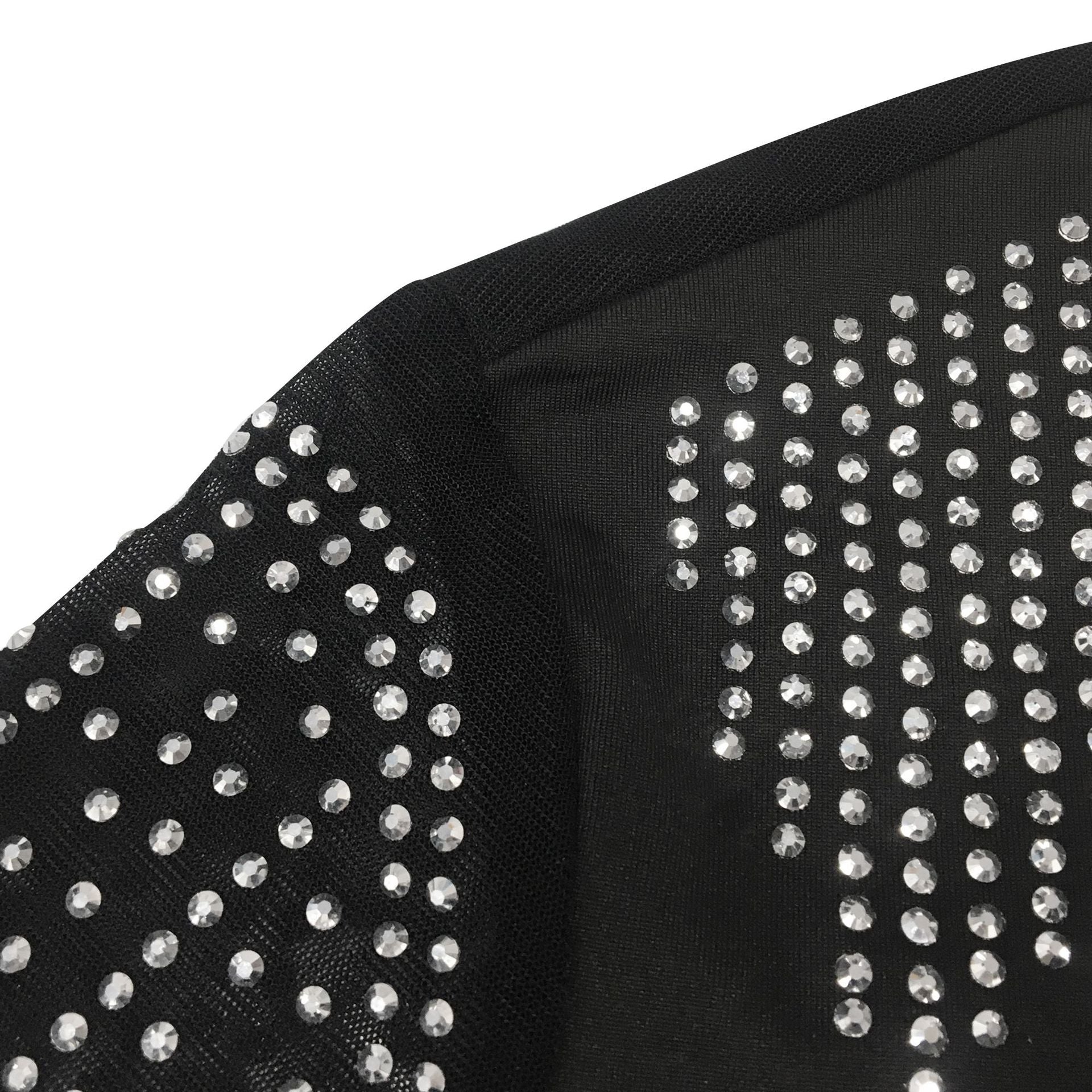 Women Mesh See-Through Beaded Strap Dress 20