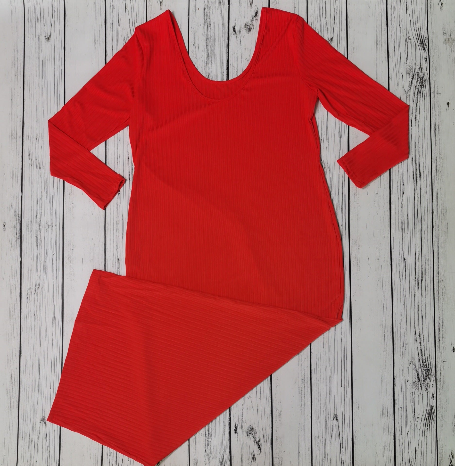 Plus Size Women Sexy Solid V-Neck Dress 36