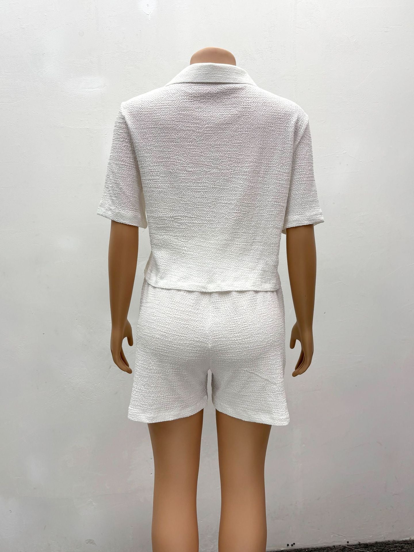 Women African Summer Short Sleeve Shirt Shorts Casual Two-piece Set 7