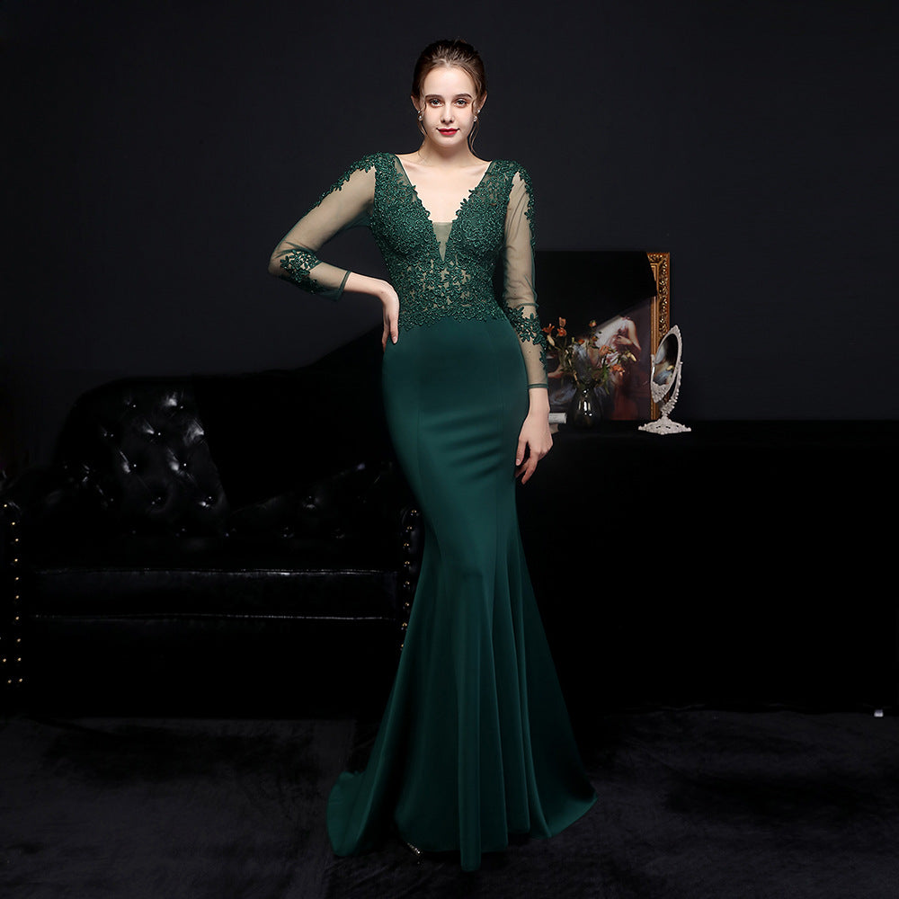 Plus Size Beauty Costume Formal Party Mermaid Evening Dress 11