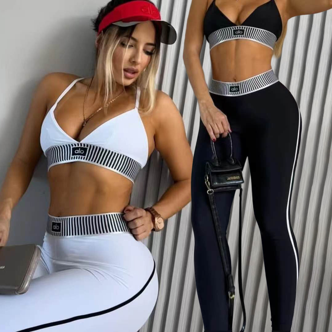 Women Fitness, Running, and Yoga Two-Piece Set (with Bra Pads) 8