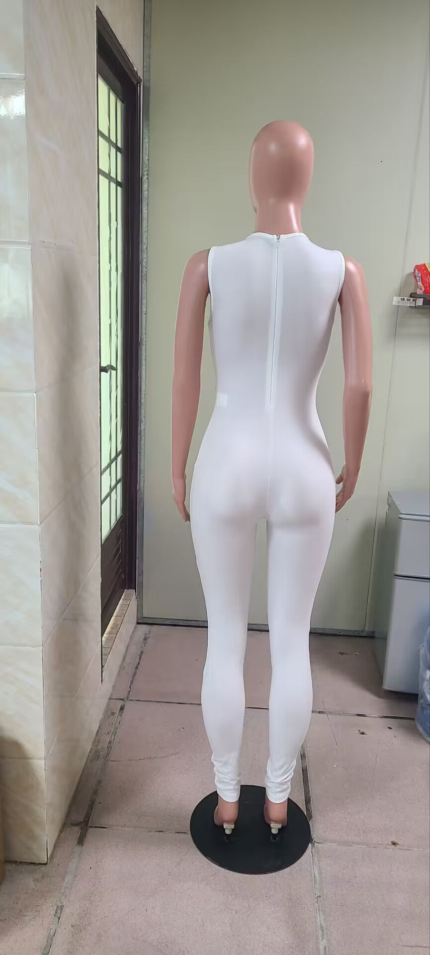 Women's Casual Sports Street Slim Letter Print Round Neck Sleeveless Jumpsuit 10