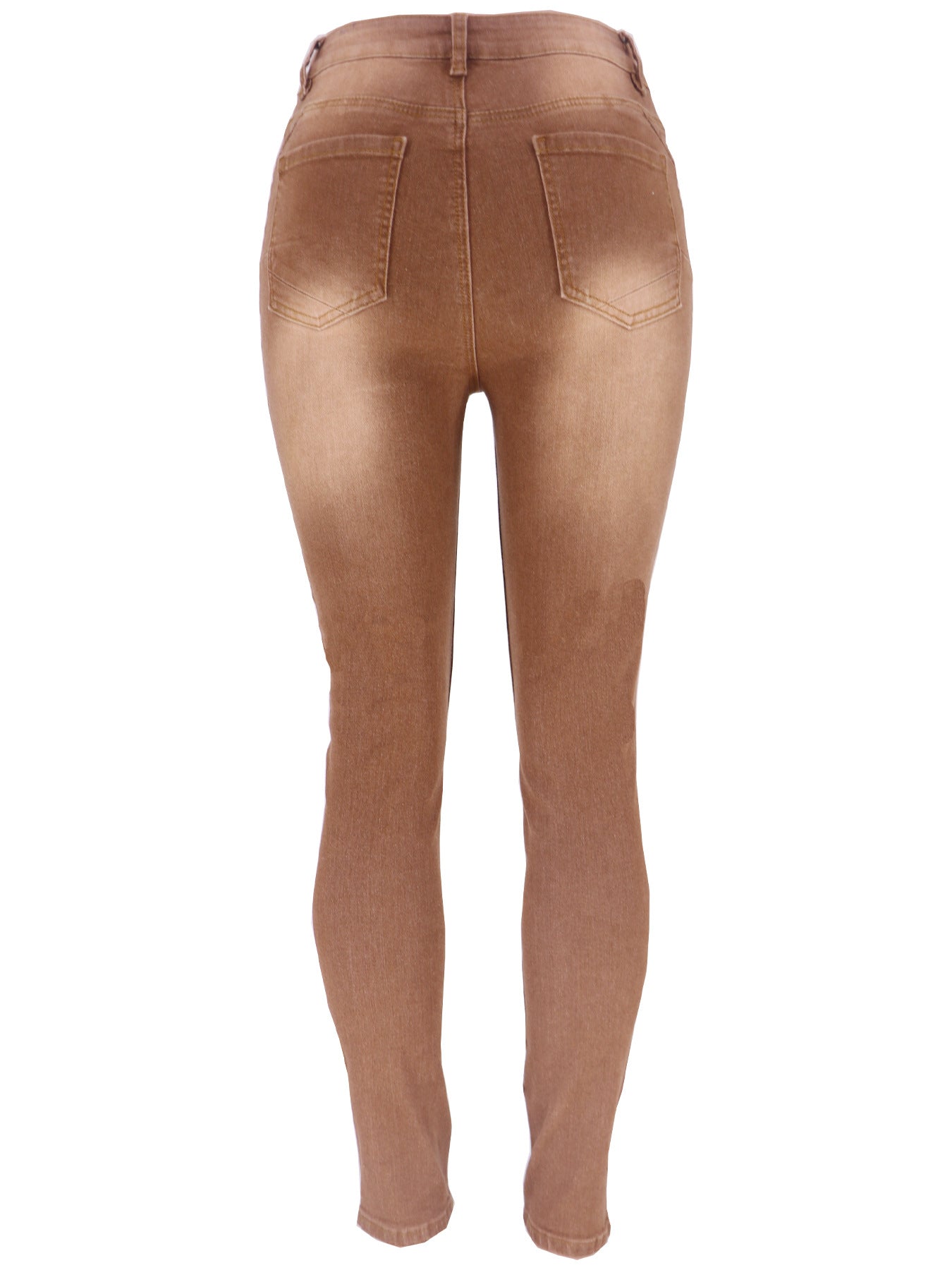 Women's Washed High Waist Denim Pants 13