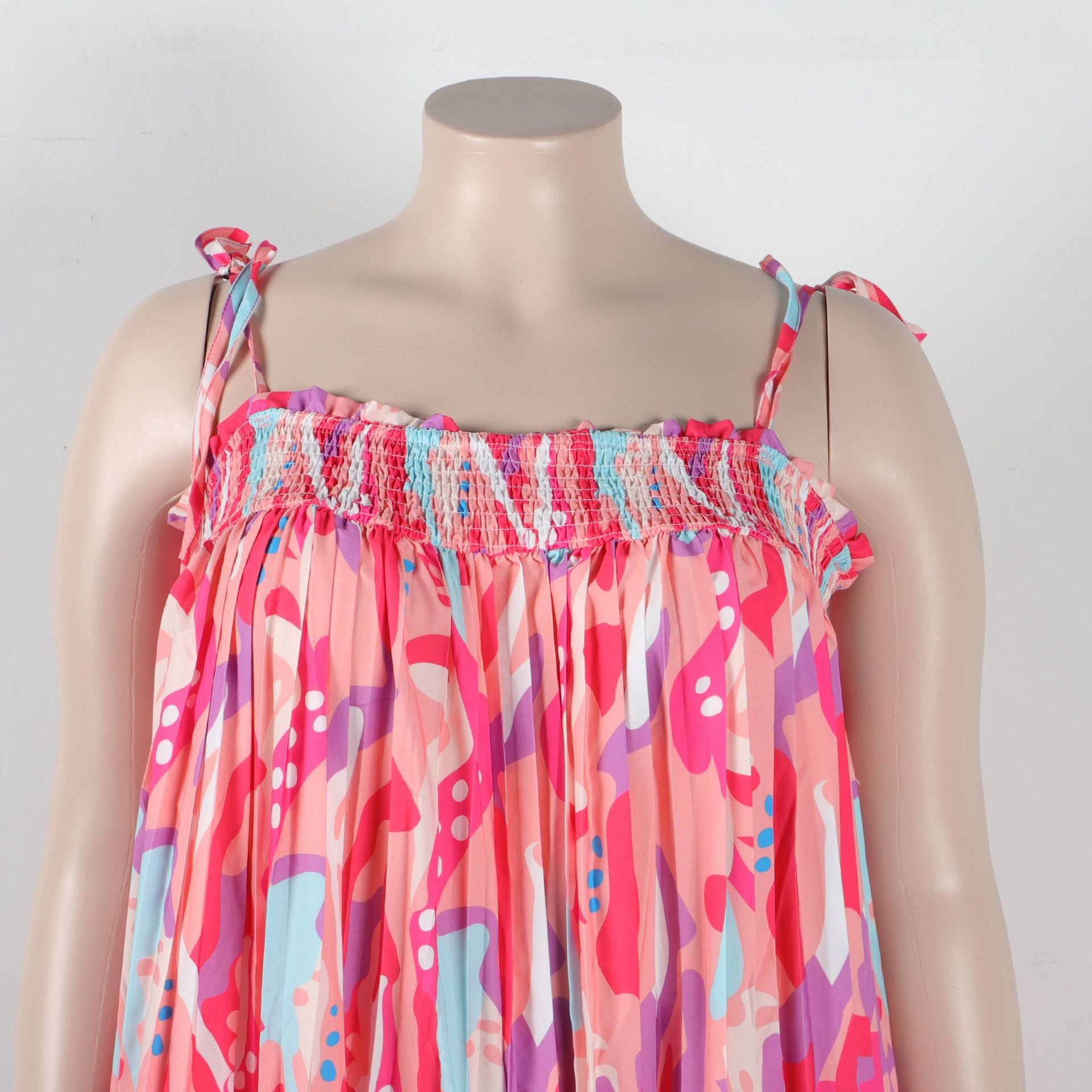 Sexy printed suspenders pleated wide-leg suspenders Jumpsuit 30