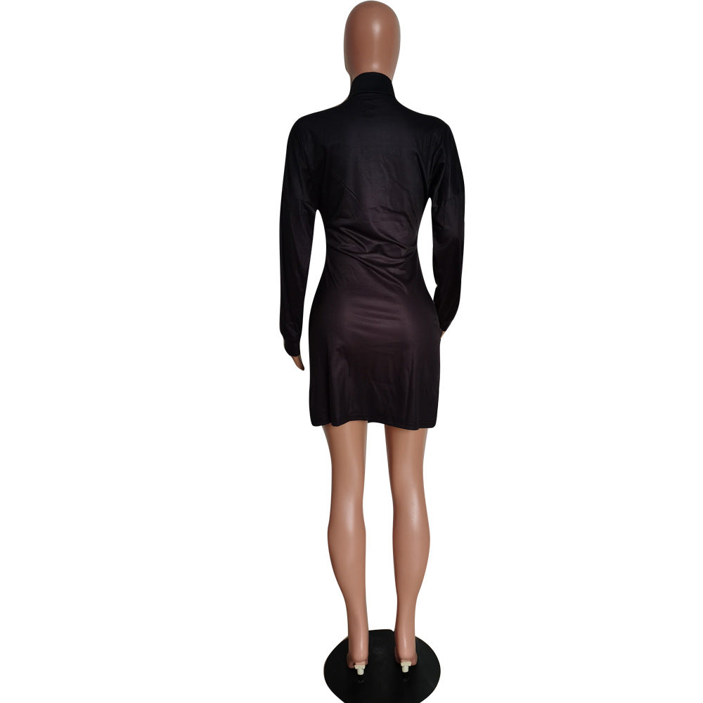 Women's Autumn and Winter casual letter print dress 6