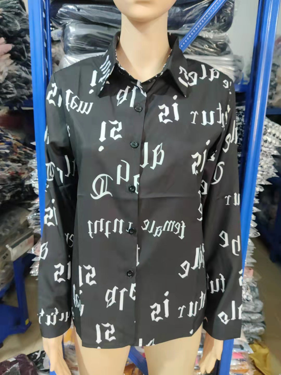 Women long-sleeved elegant printed shirt 30