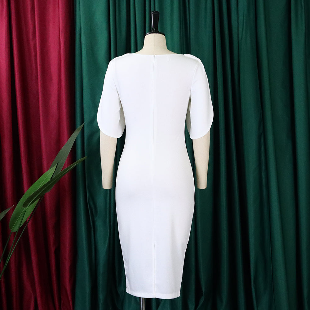 Summer Fashion Chic Elegant Office Bodycon Office Plus Size African Dress 18