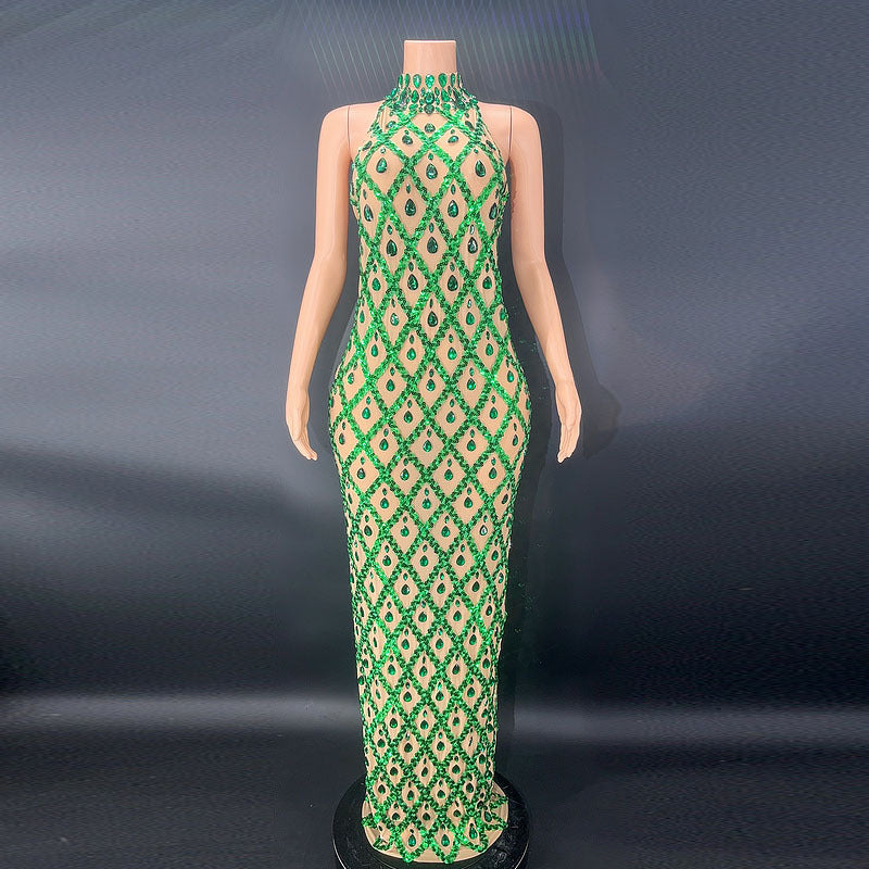 Plus Size Women rhinestone dress 33