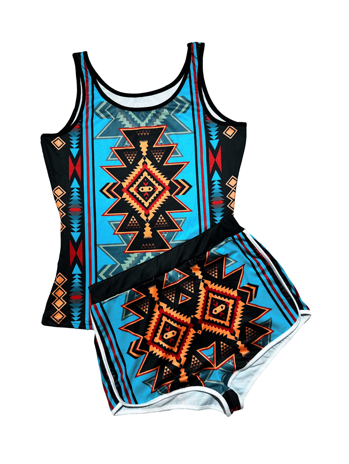 Women's clothing sexy tight fitting print vest shorts two-piece set 31