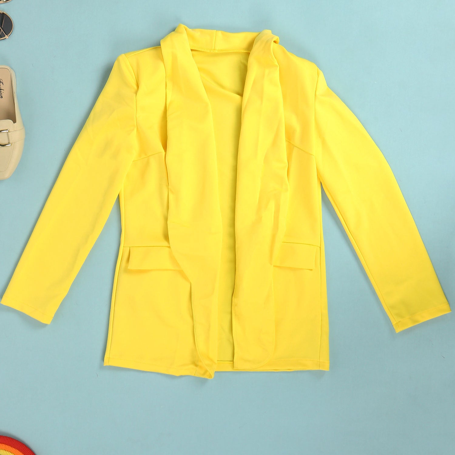 Women Fall/Winter Solid Long Sleeve Casual Blazer 48