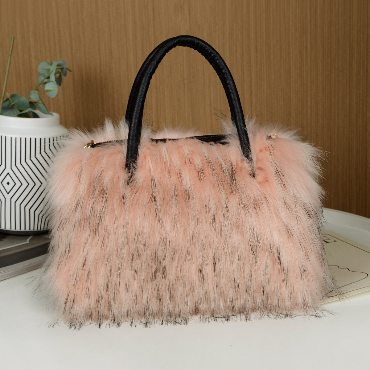 Fur Plush Bag Fashion Portable Shoulder Imitation Fur Bag 14