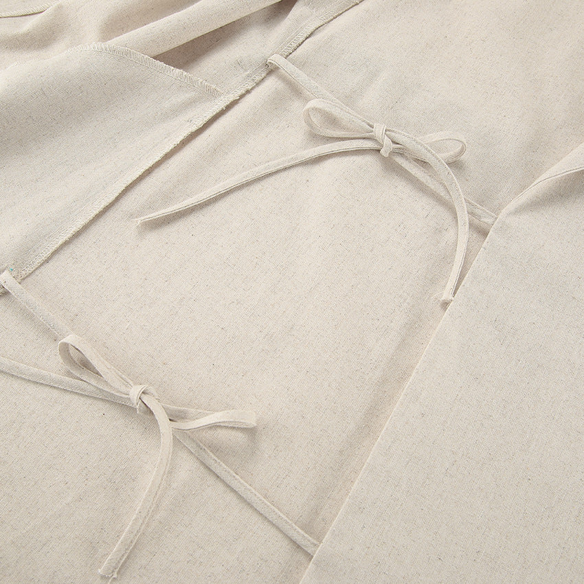 Women French Turndown Collar Belt Dress 12