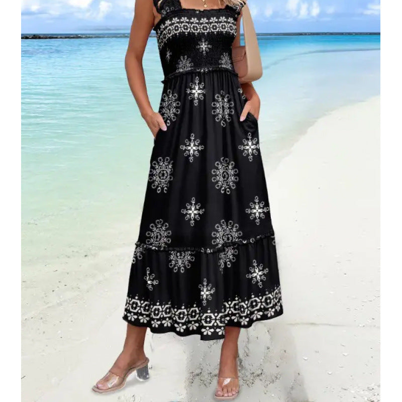 Women Beach Holidays Printed Dress 6