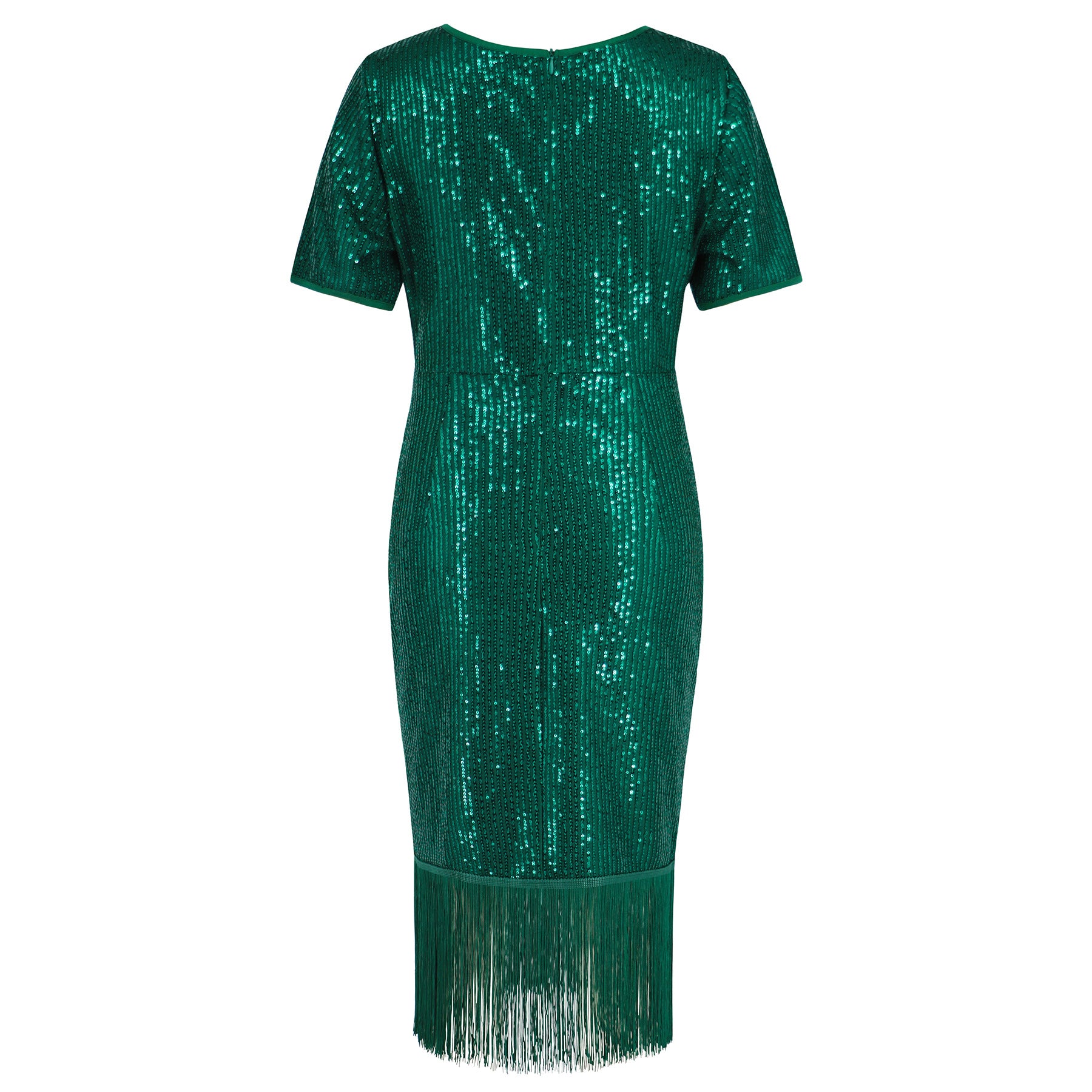 Women's Sequin Tassel Dress Sexy Party Long Gown 27