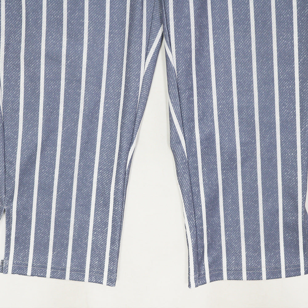 Women Sleeveless Turndown Collar Vest Top and Pencil Pants Two-Piece Set 18