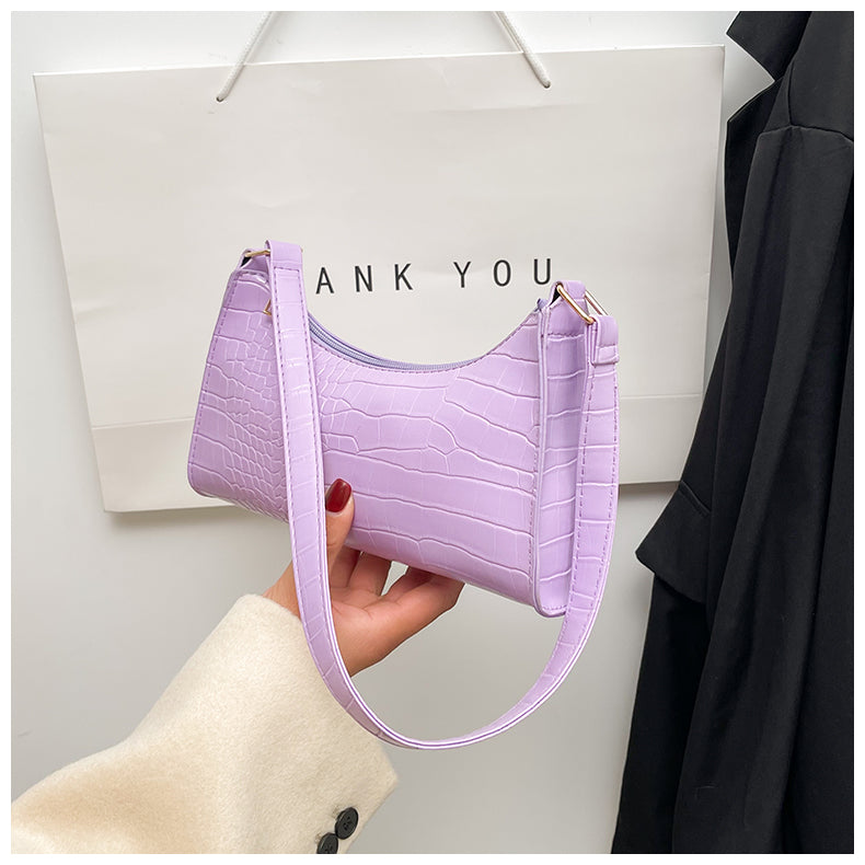 Handheld mini women's bag winter fashion shoulder bag Trendy gradient underarm baguette bag 50