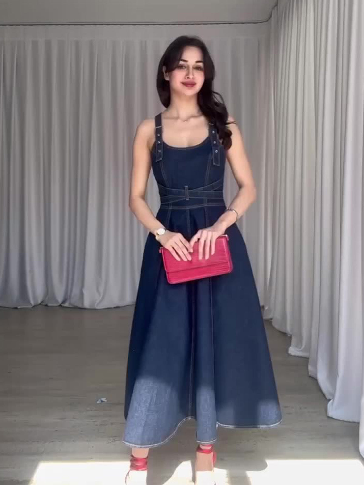 Women Summer Removable Strap Backless Dress 4