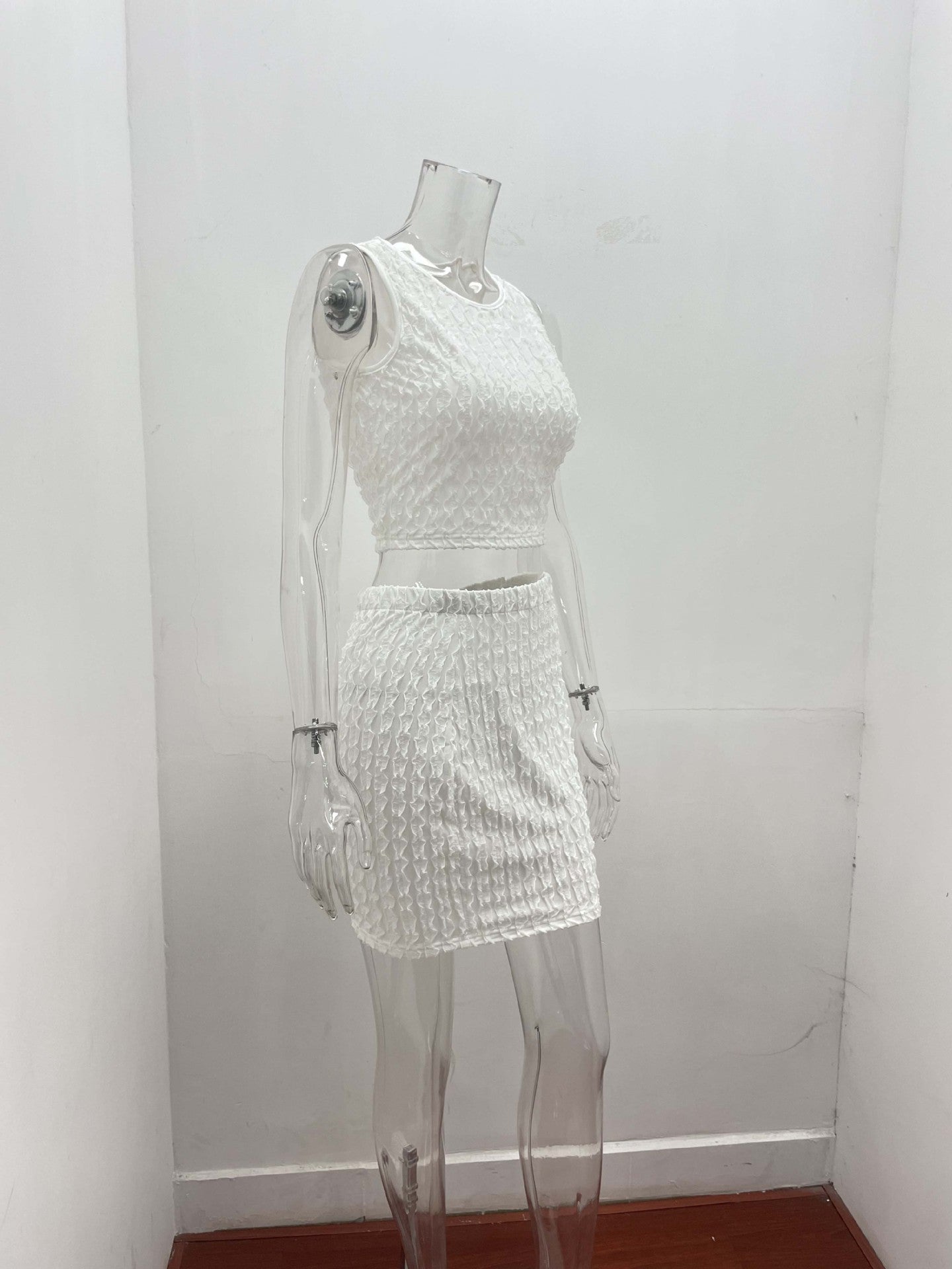 Women summer sexy Round Neck vest and Bodycon Skirt two-piece set 21