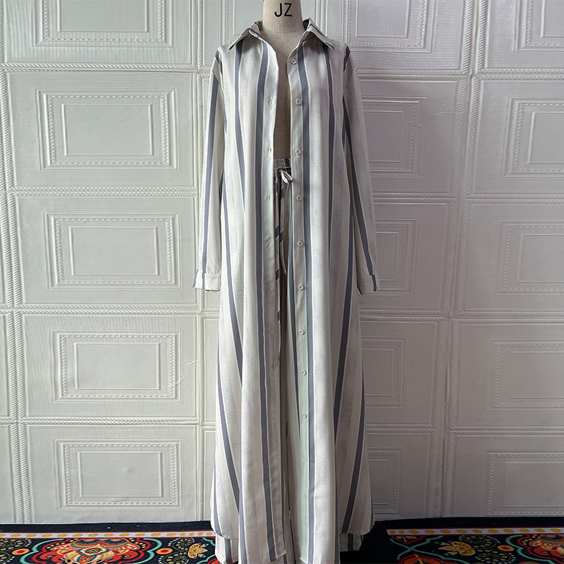 Summer Elegant Sexy V-Neck Top Printed Wide-Leg Pants Two-Piece Set 8