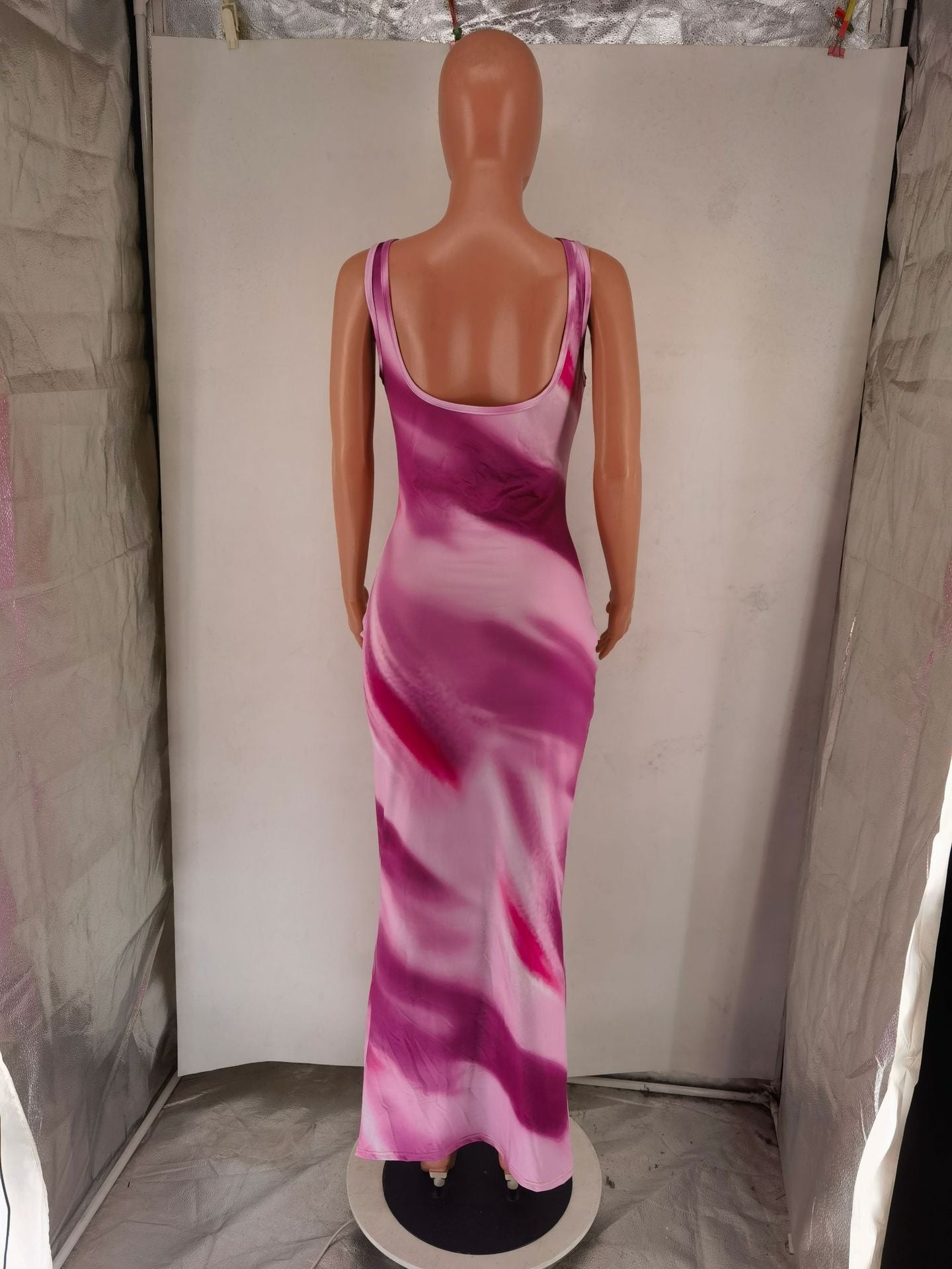 Women's Elegant Chic Print Long V-Neck Evening Dress 15