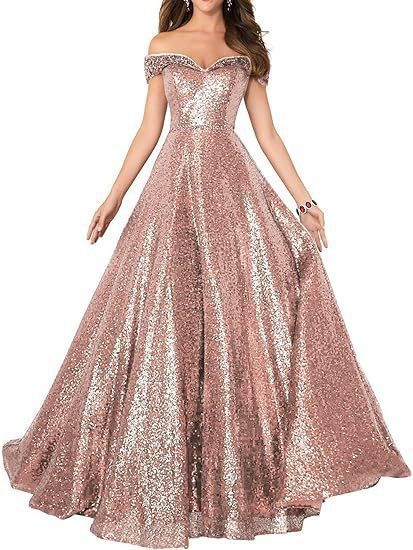 Off Shoulder Prom Evening Gowns Women's Long Sequin Formal Women's Dress（Processing time need 3-6 days） 14