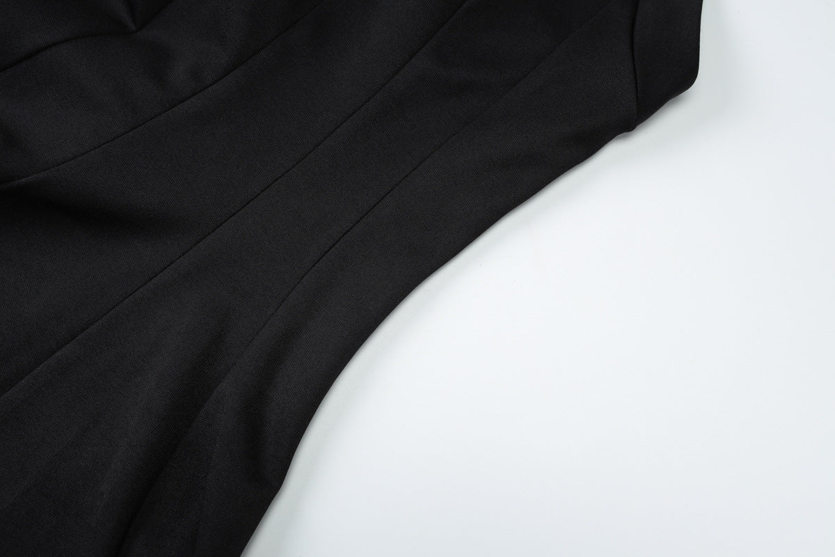 Women's Summer Fashion Chic Halter Neck Low Back Slim Waist Slim Fit Dress 11