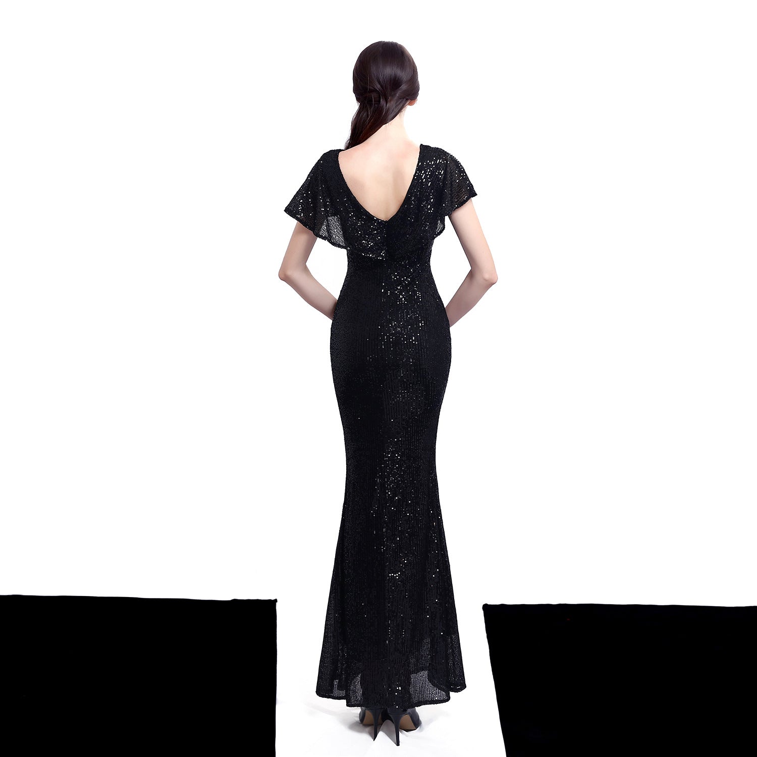 Long Sequin Plus Size Fat Beauty Mermaid Formal Party Evening Dress 9