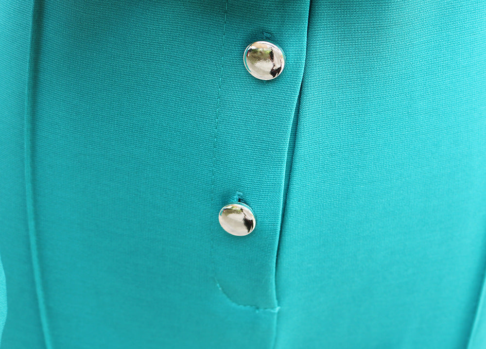 Women Turndown Collar Long Sleeve Bell-Bottom Jumpsuit 36