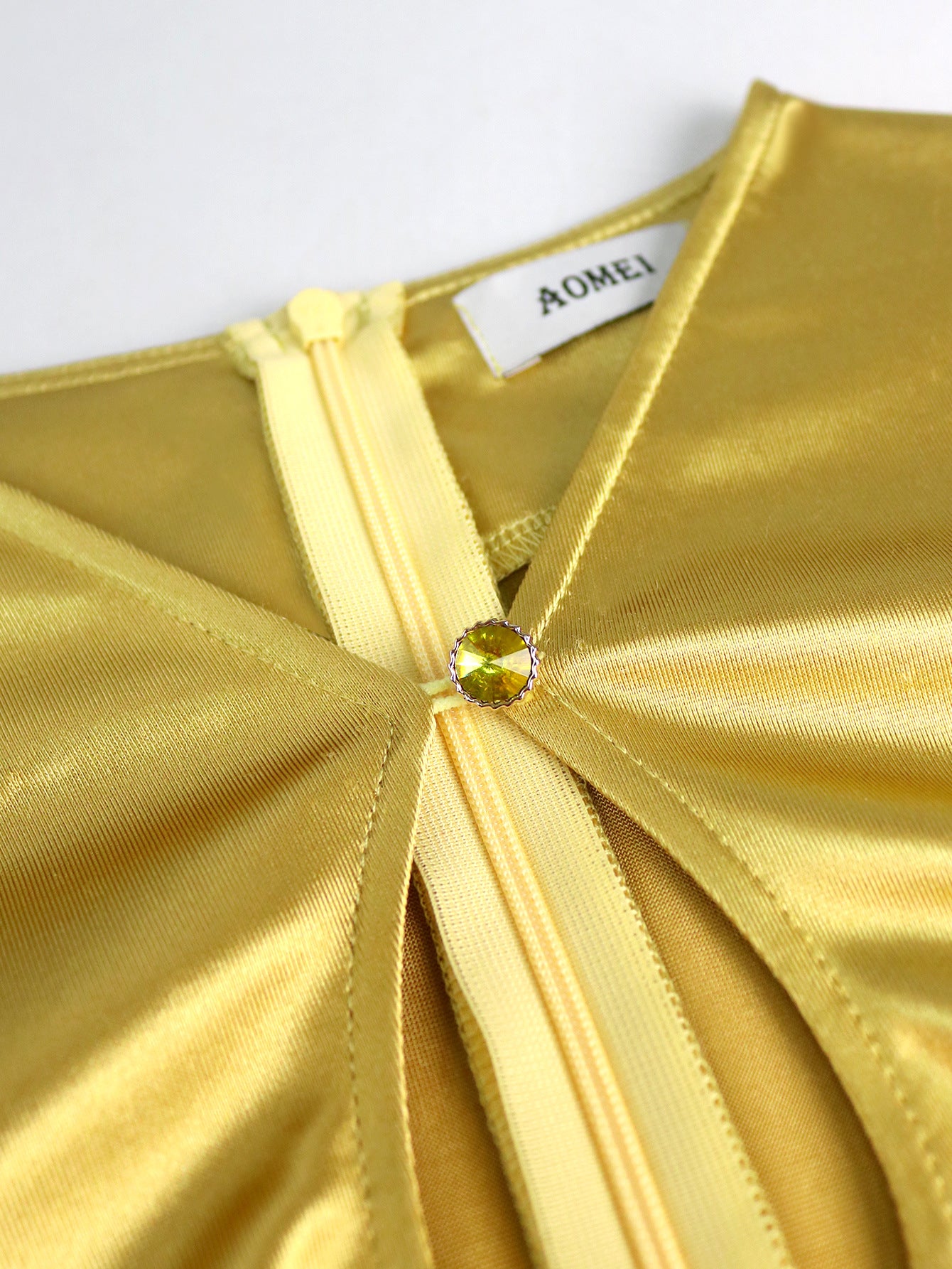 Plus Size Contrast Color Slim Fit Satin Top Layered Skirt Elegant Chic Women's Two Piece Set 13