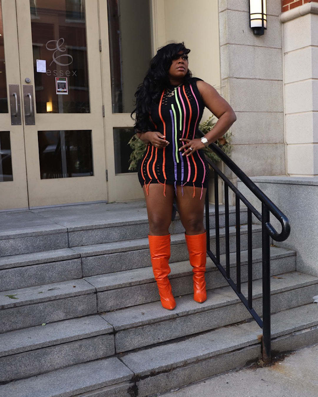 Women'S Fashion Tassel Sleeveless Slim Sexy Patchwork Knitting Dress 3