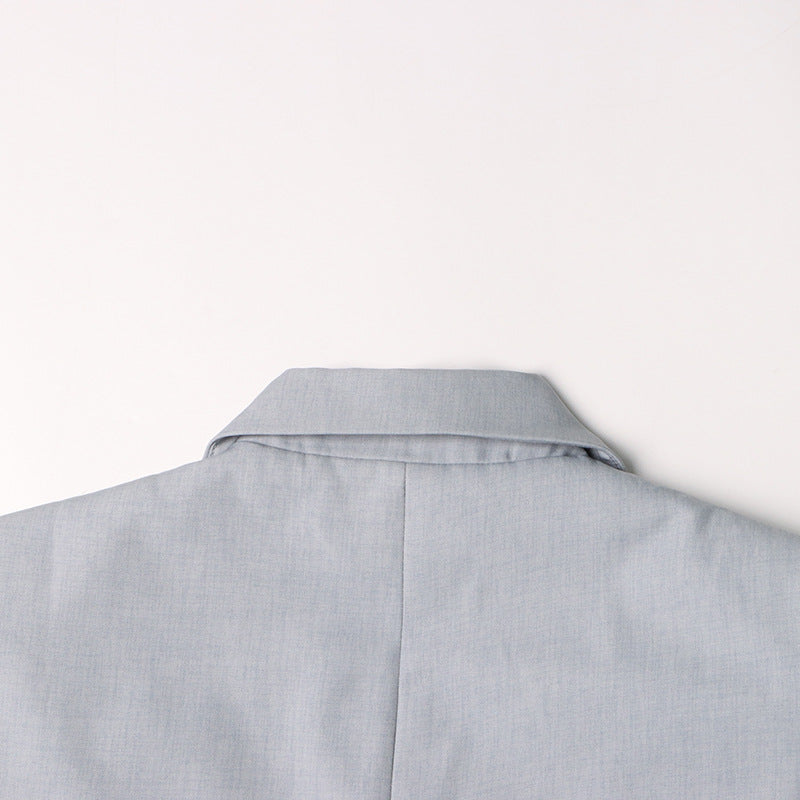 Women Autumn and Winter Fake Two Piece Patchwork Denim Blazer 18