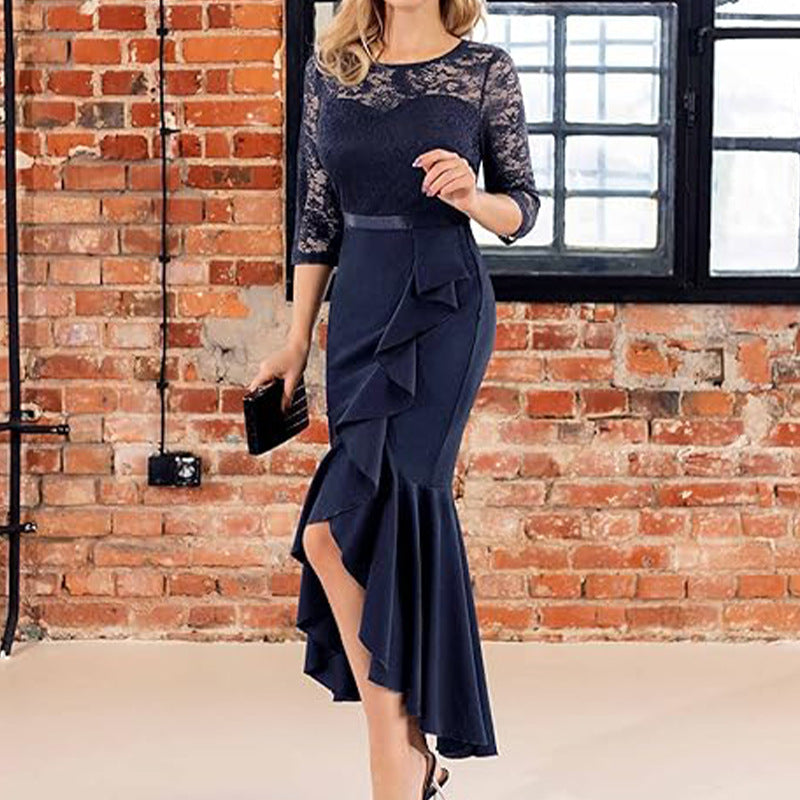 Women formal party fishtail maxi dress 7