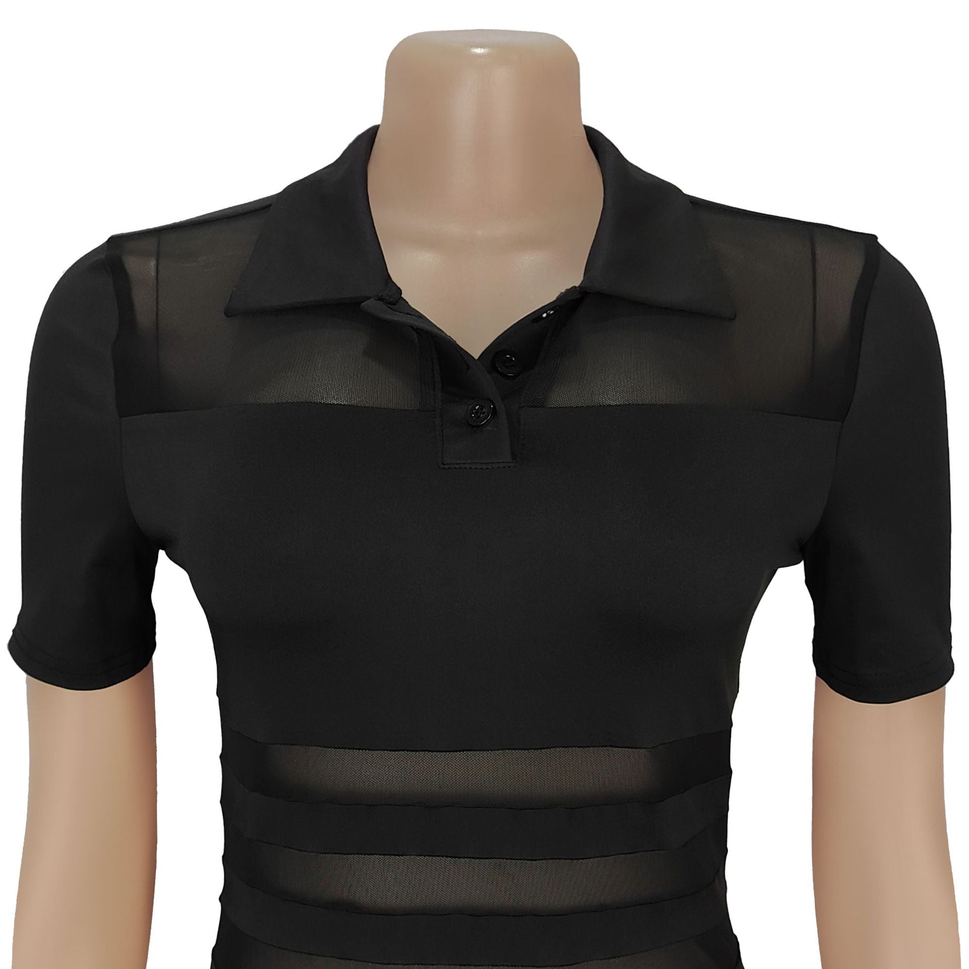 Fashion Women's Sexy See-Through Mesh Patchwork Bodycon Dress 11