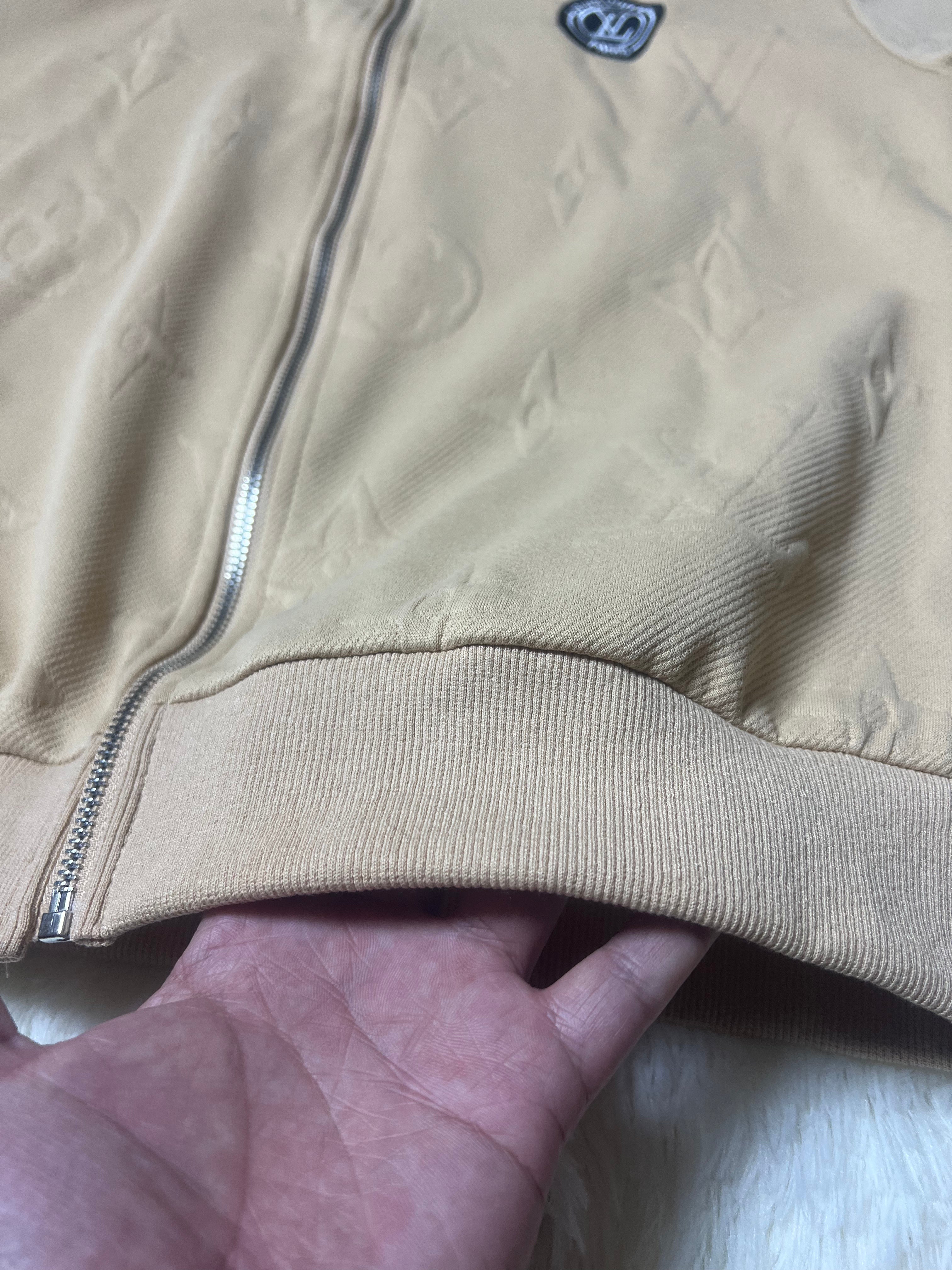 Women Embossed Embroidered Sport Ribbed Zipper Top and Pant Two Piece 23