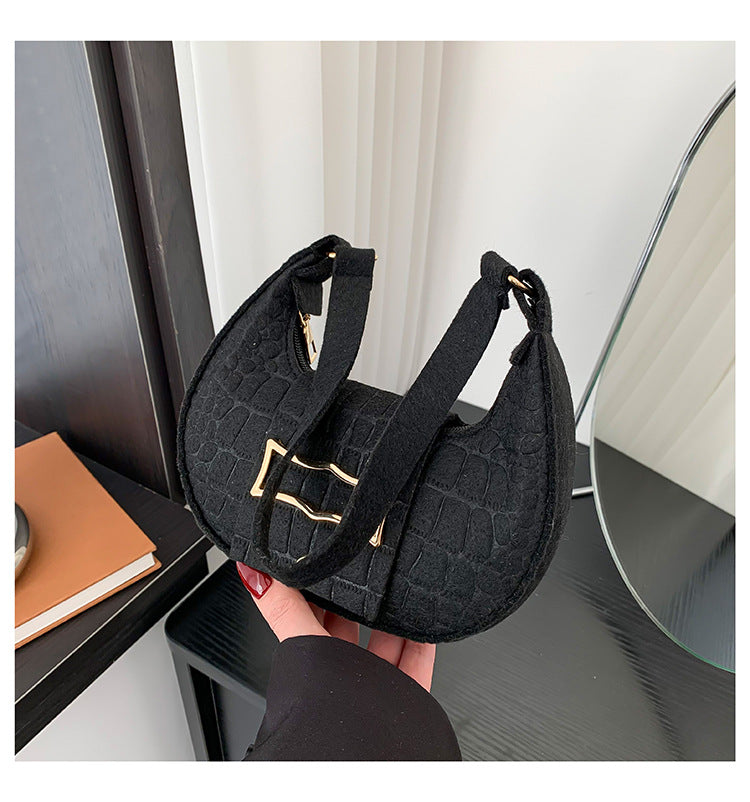 Women Trendy Saddle Bag Felt Bag 20