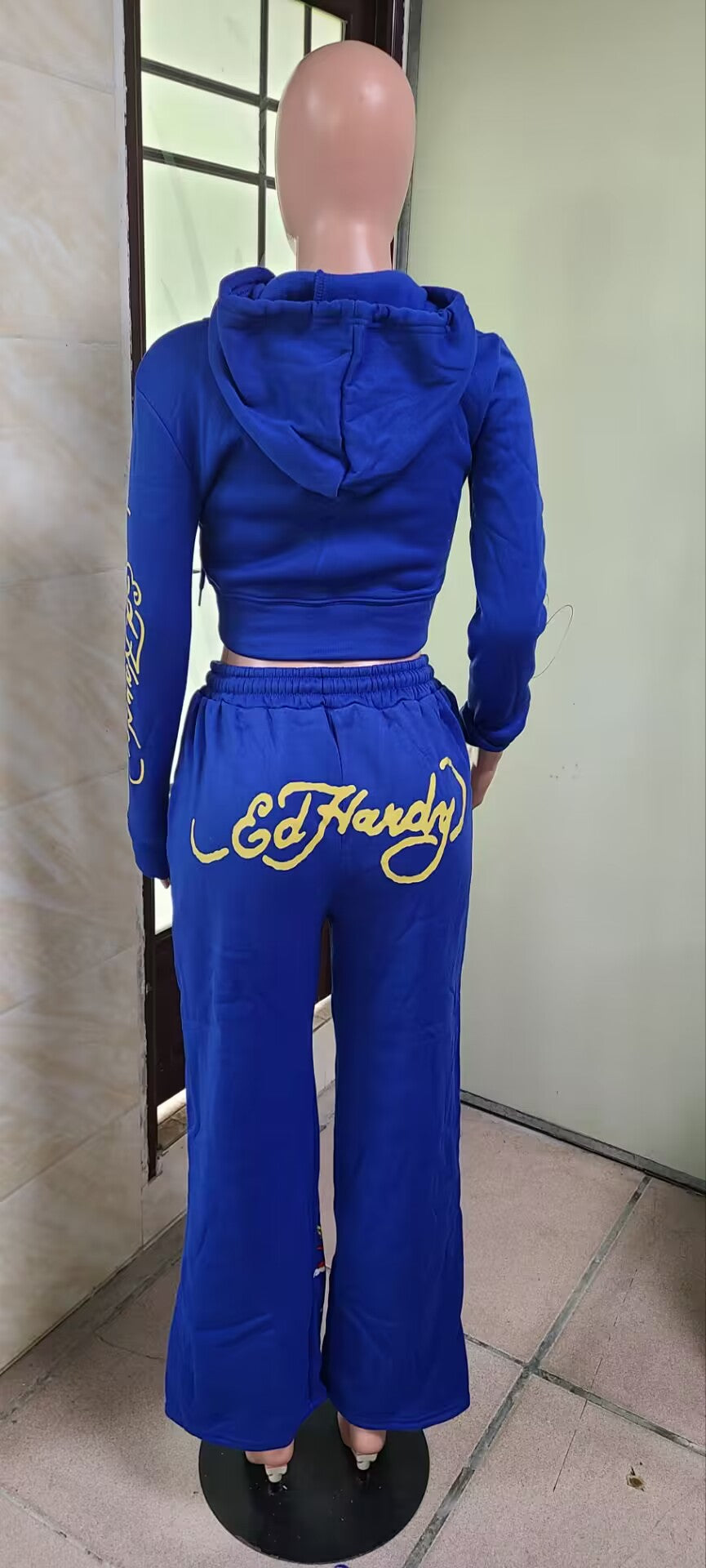 Women printed long-sleeved Top and Pant two-piece set 7