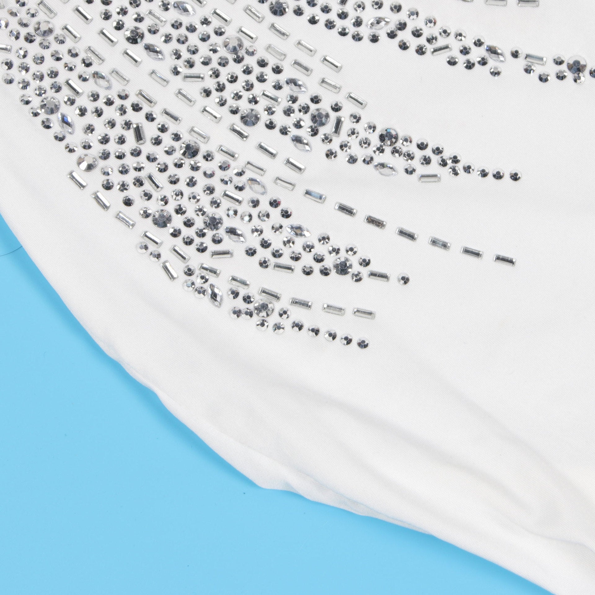 Women Beaded Mesh See-Through Patchwork Sleeveless Slit Dress 31