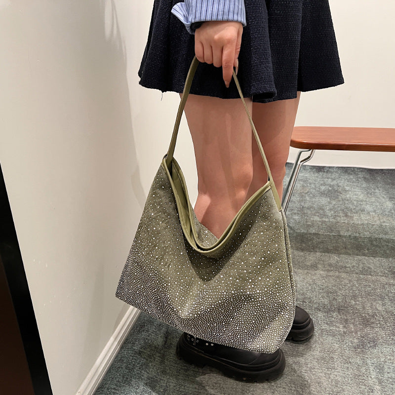 Women Shoulder Stud Style Bucket Bag 6