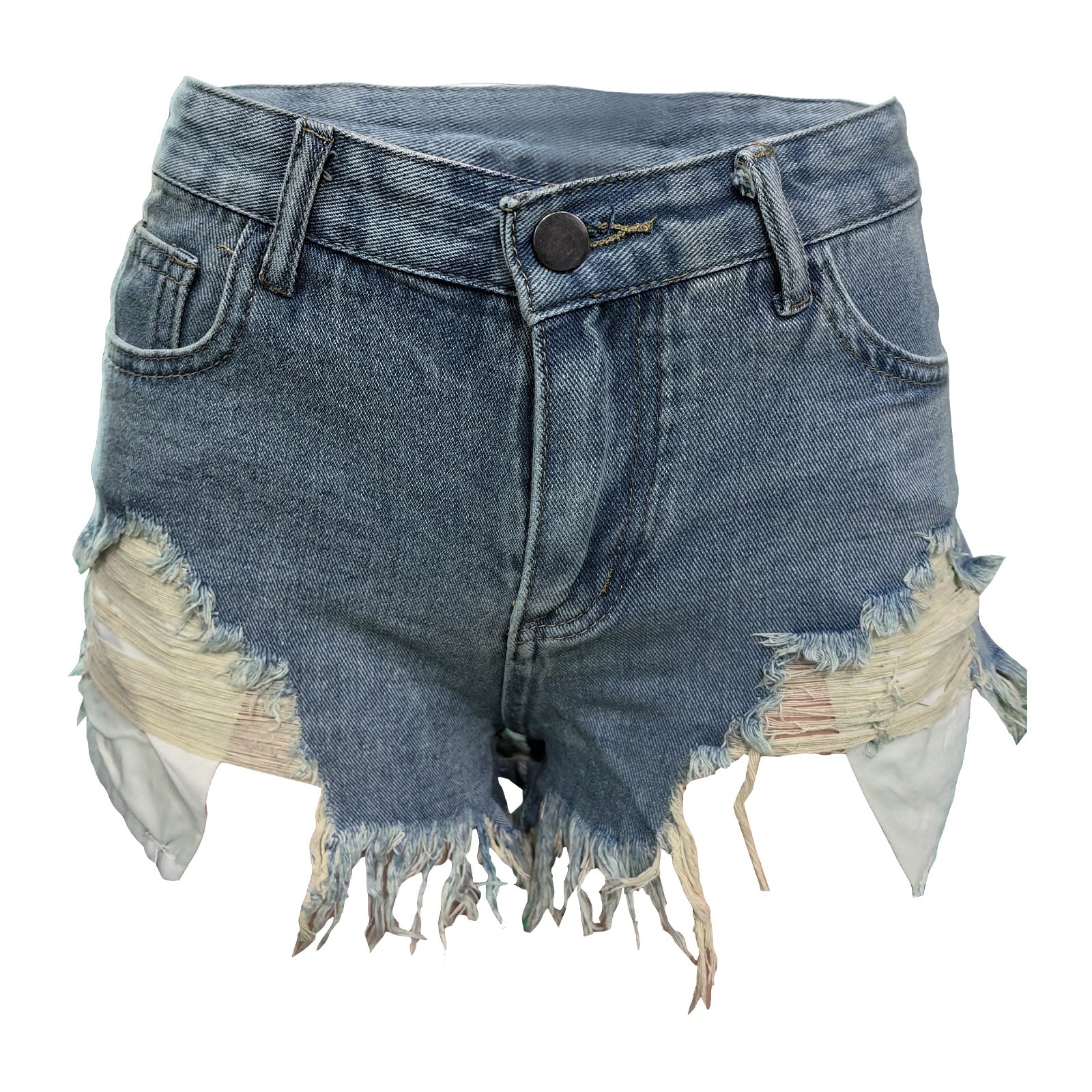 Ripped Tassel Fashion Women's Denim Shorts 7