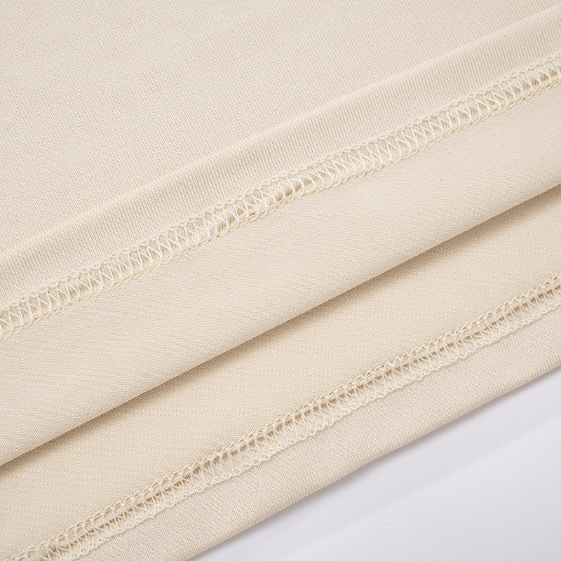 Women's Autumn Solid Color Sexy Draped Neck Halter Neck Hollow Out Long Sleeve Bodycon Short Dress 16